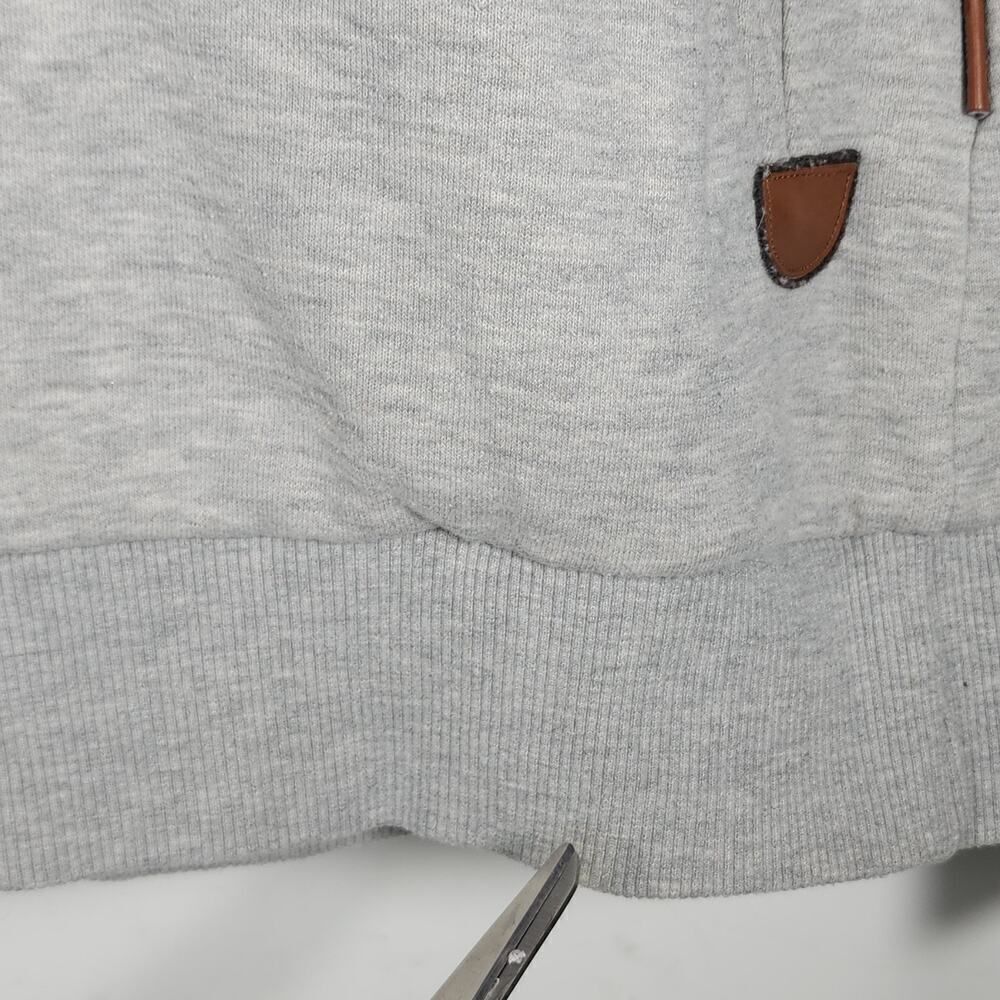 Naketano Women’s Small Darth Gray Funnel Neck Pullover Hoodie Sweatshirt - Picture 11 of 13